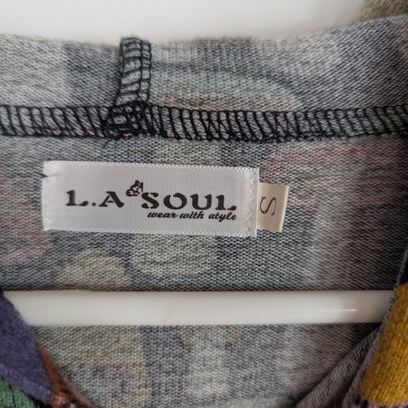 LA Soul Magical Mushrooms Hooded Pullover Sweater Kangaroo Pocket Hoodie Small - Picture 3 of 6